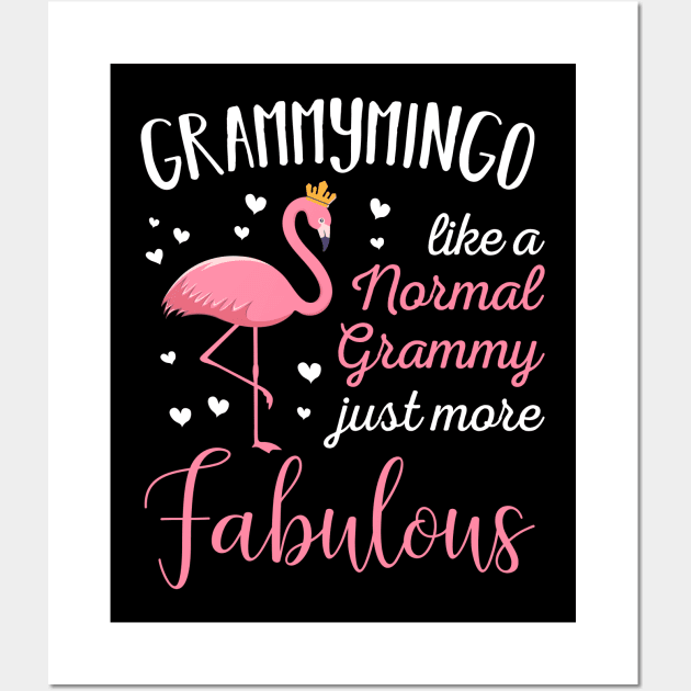 Grammymingo Pink Flamingo Mothers Day Gift Wall Art by HCMGift